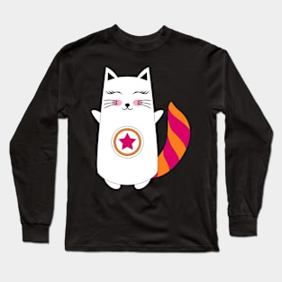 Cat Superhero Long Sleeve T-Shirt